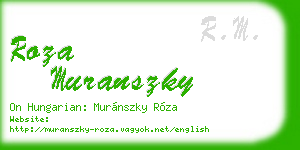 roza muranszky business card